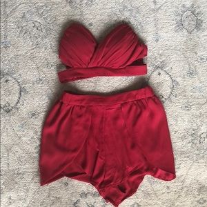 Red two-piece set